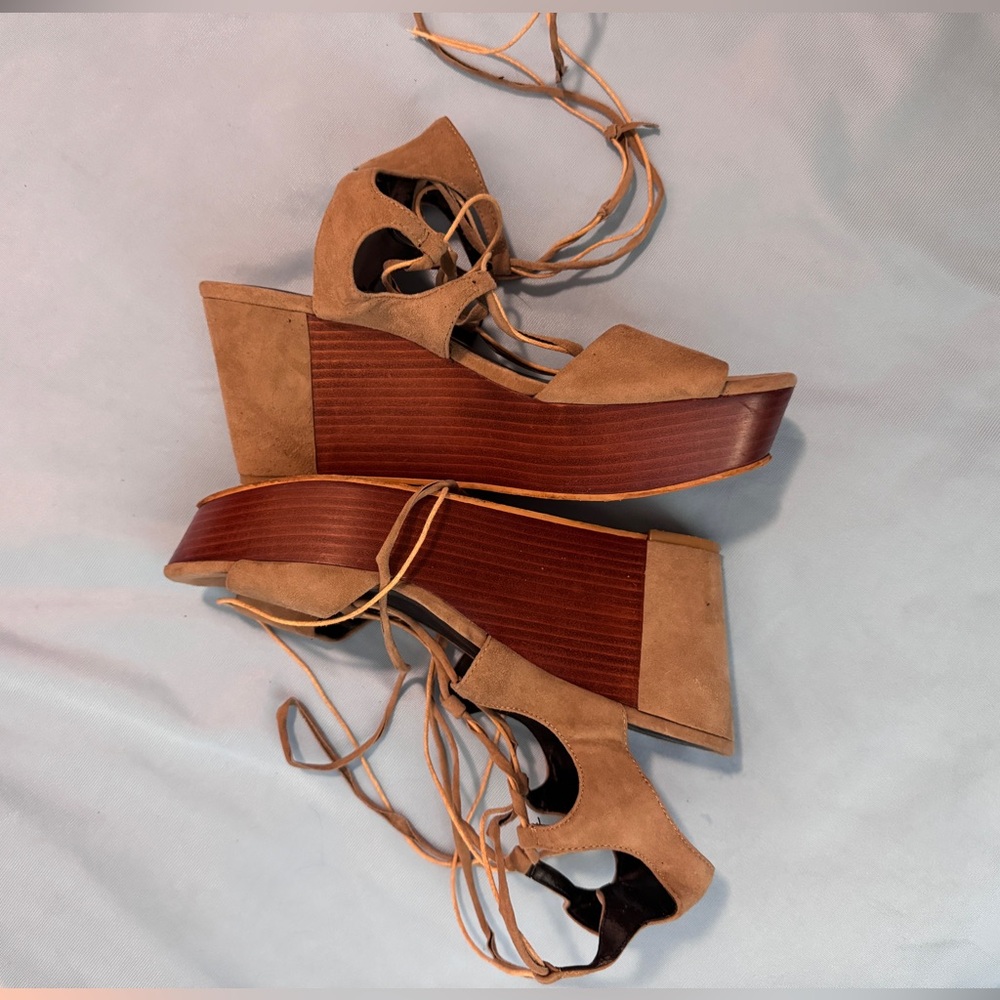 Rebecca Minkoff Women's Brown and Tan Sandals Size 10